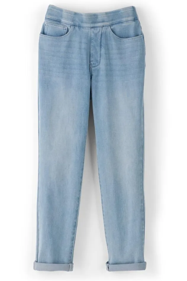 Women The Ultimate Denim PullOn Crop White Soft Surroundings Jeans Women The Ultimate Denim PullOn Crop White Soft Surroundings Jeans