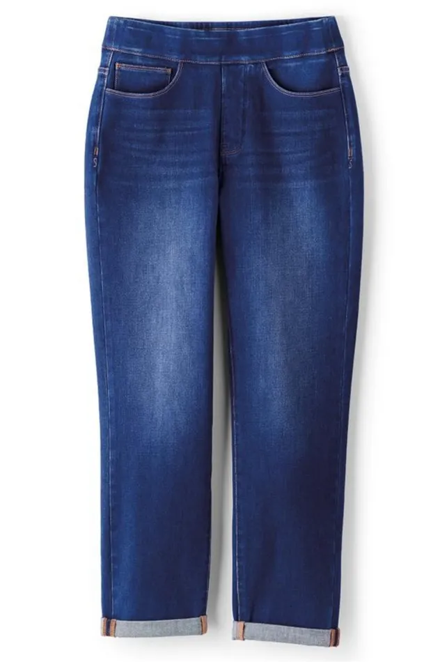 Women The Ultimate Denim PullOn Crop White Soft Surroundings Jeans Women The Ultimate Denim PullOn Crop White Soft Surroundings Jeans