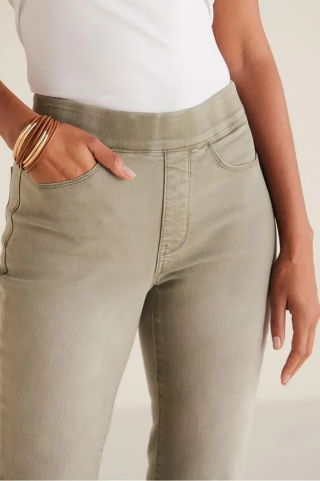 Women The Ultimate Denim PullOn Crop White Soft Surroundings Jeans Women The Ultimate Denim PullOn Crop White Soft Surroundings Jeans