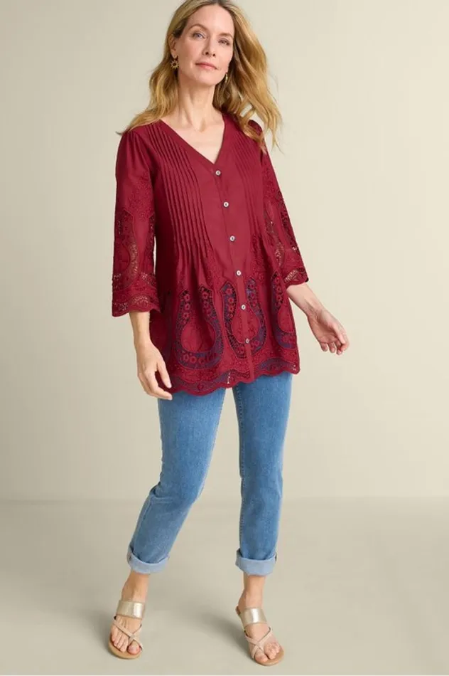 Women Trella Eyelet Top White Soft Surroundings Tops Women Trella Eyelet Top White Soft Surroundings Tops