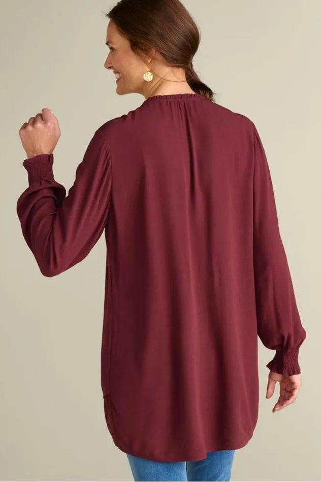 Women Trista Tunic Cabernet Soft Surroundings Tops Women Trista Tunic Cabernet Soft Surroundings Tops