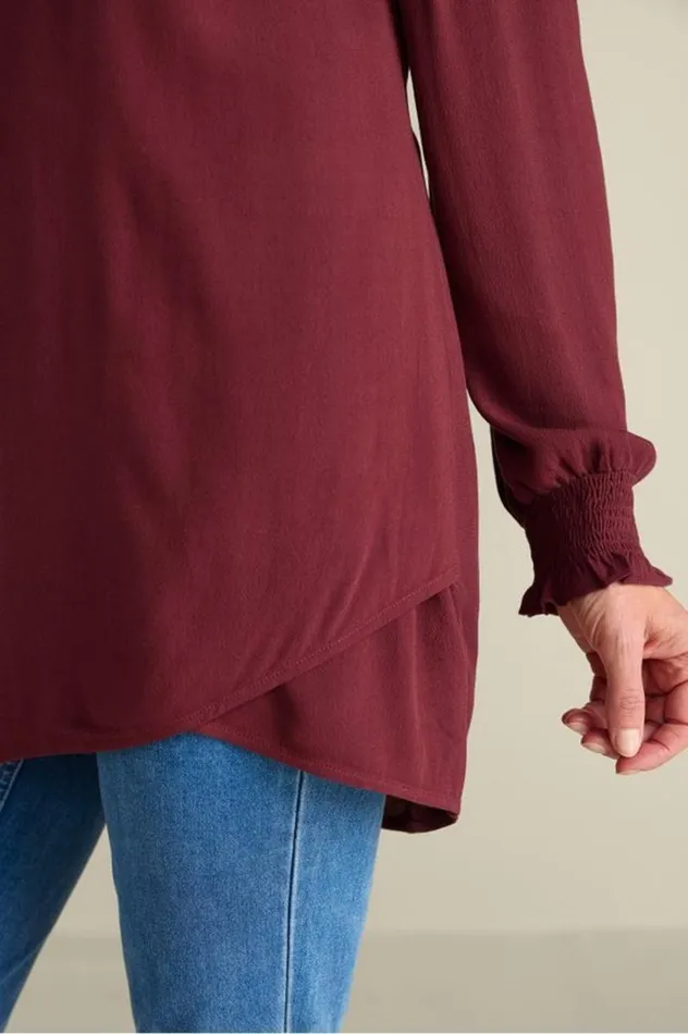 Women Trista Tunic Cabernet Soft Surroundings Tops Women Trista Tunic Cabernet Soft Surroundings Tops