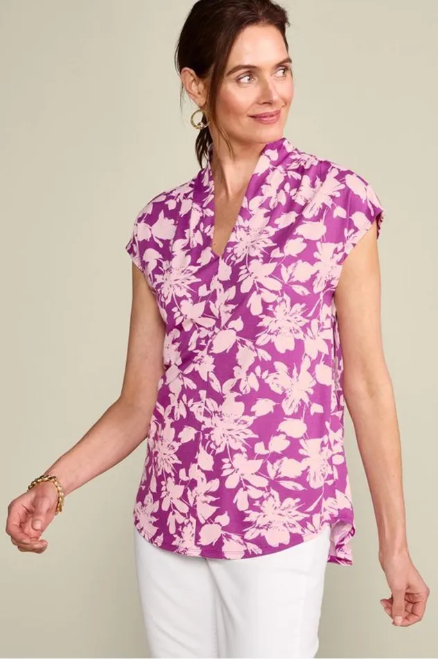 Women Twilight Luau Printed Tunic Brazilian Palm Small Soft Surroundings Tops Women Twilight Luau Printed Tunic Brazilian Palm Small Soft Surroundings Tops