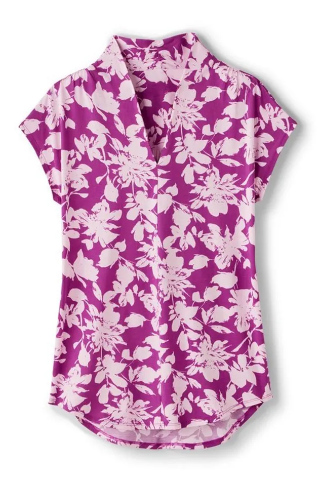 Women Twilight Luau Printed Tunic Brazilian Palm Small Soft Surroundings Tops Women Twilight Luau Printed Tunic Brazilian Palm Small Soft Surroundings Tops