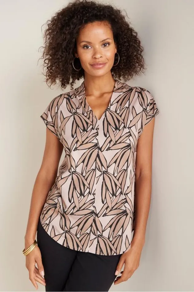 Women Twilight Luau Printed Tunic Brazilian Palm Small Soft Surroundings Tops Women Twilight Luau Printed Tunic Brazilian Palm Small Soft Surroundings Tops