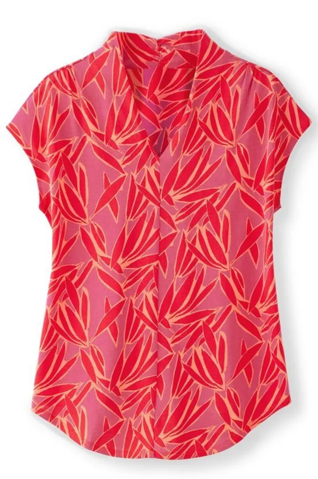Women Twilight Luau Printed Tunic Brazilian Palm Small Soft Surroundings Tops Women Twilight Luau Printed Tunic Brazilian Palm Small Soft Surroundings Tops