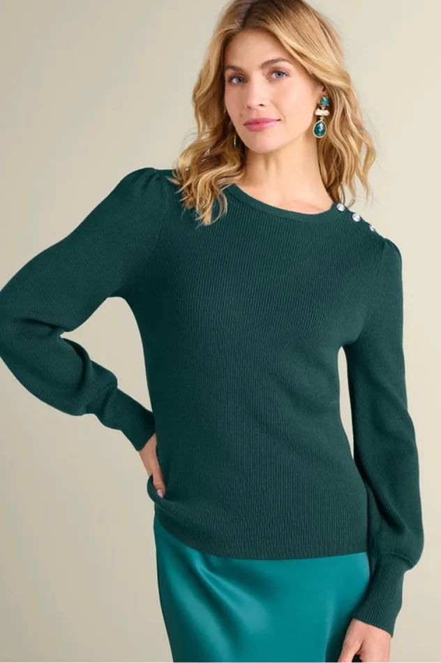 Women Tyla Button Shoulder Sweater Festival Fuschia Soft Surroundings Tops Women Tyla Button Shoulder Sweater Festival Fuschia Soft Surroundings Tops