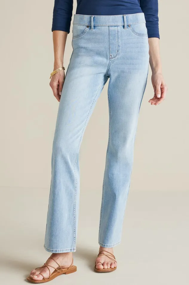 Women Ultimate Denim PullOn Bootcut Jeans Black Soft Surroundings Jeans Women Ultimate Denim PullOn Bootcut Jeans Black Soft Surroundings Jeans