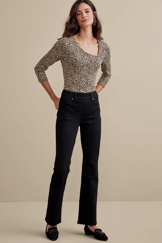 Women Ultimate Denim PullOn Bootcut Jeans Black Soft Surroundings Jeans Women Ultimate Denim PullOn Bootcut Jeans Black Soft Surroundings Jeans