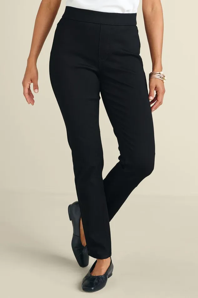 Women Ultimate Denim PullOn Slim Leg Jeans Red Ochre Soft Surroundings Jeans Women Ultimate Denim PullOn Slim Leg Jeans Red Ochre Soft Surroundings Jeans