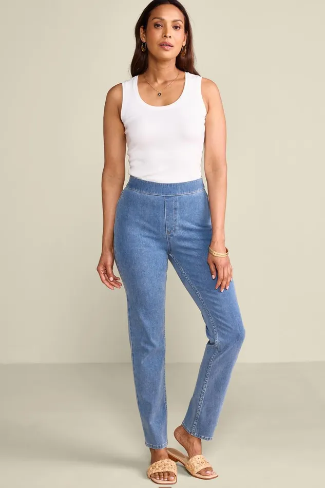 Women Ultimate Denim PullOn Slim Leg Jeans Red Ochre Soft Surroundings Jeans Women Ultimate Denim PullOn Slim Leg Jeans Red Ochre Soft Surroundings Jeans