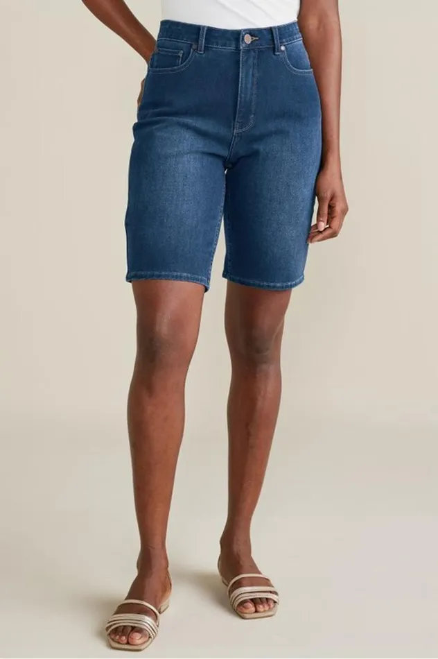 Women Ultimate Denim Slim Leg Shorts Tidal Blue Wash Soft Surroundings Jeans Women Ultimate Denim Slim Leg Shorts Tidal Blue Wash Soft Surroundings Jeans
