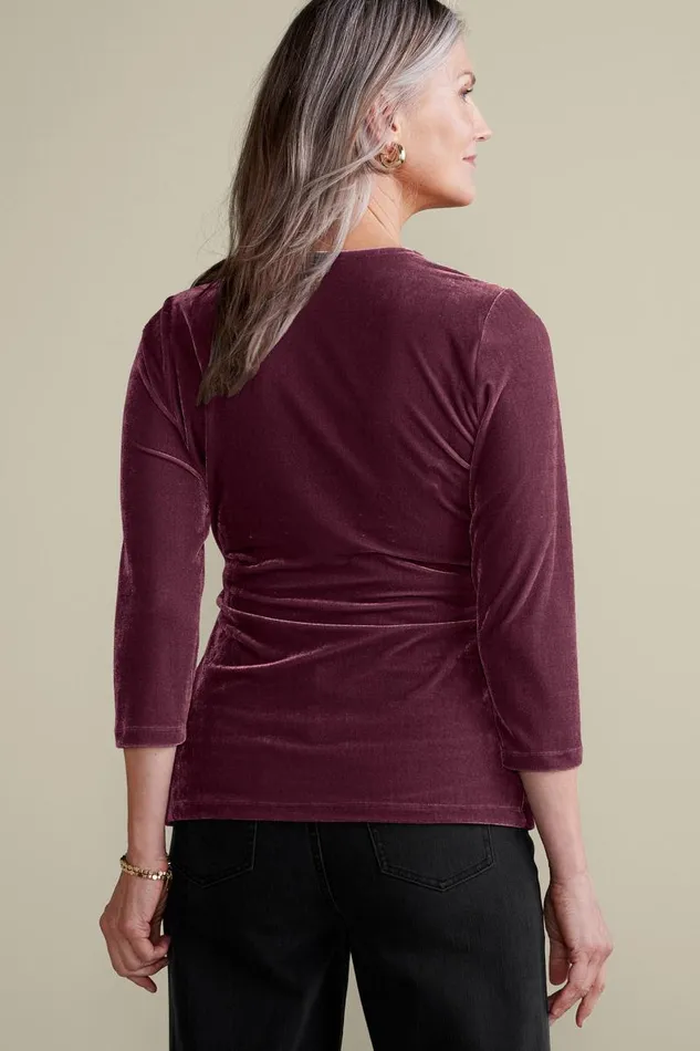 Women Velvet Alyssa Knit Top Sunset Purple Soft Surroundings Tops Women Velvet Alyssa Knit Top Sunset Purple Soft Surroundings Tops