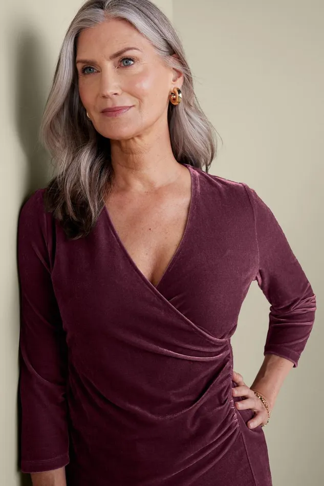 Women Velvet Alyssa Knit Top Sunset Purple Soft Surroundings Tops Women Velvet Alyssa Knit Top Sunset Purple Soft Surroundings Tops