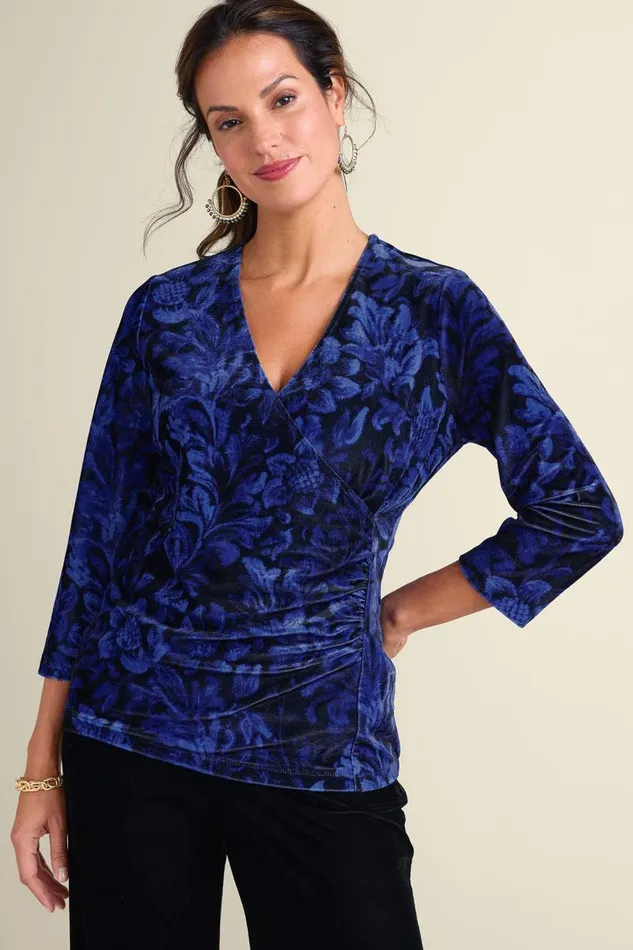 Women Velvet Alyssa Knit Top Sunset Purple Soft Surroundings Tops Women Velvet Alyssa Knit Top Sunset Purple Soft Surroundings Tops