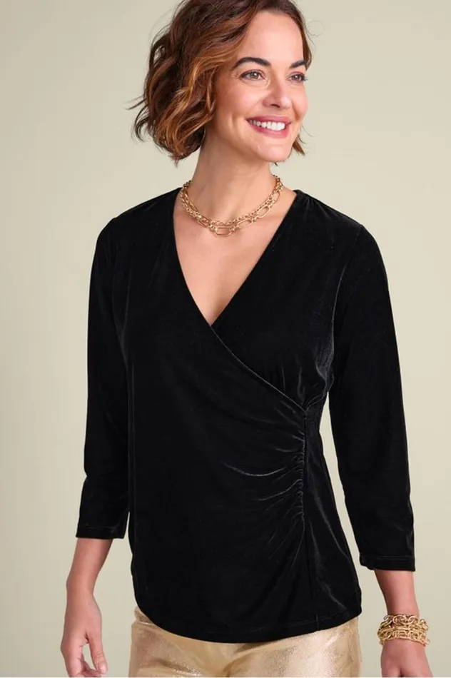 Women Velvet Alyssa Knit Top Sunset Purple Soft Surroundings Tops Women Velvet Alyssa Knit Top Sunset Purple Soft Surroundings Tops