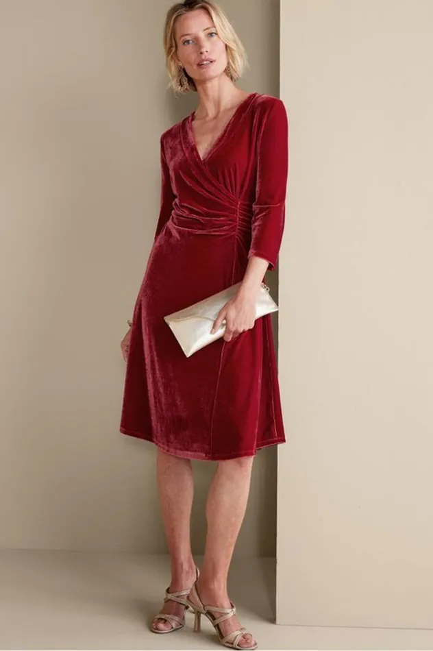 Women Velvet Hyannis Dress Red Dahlia Soft Surroundings Dresses Women Velvet Hyannis Dress Red Dahlia Soft Surroundings Dresses