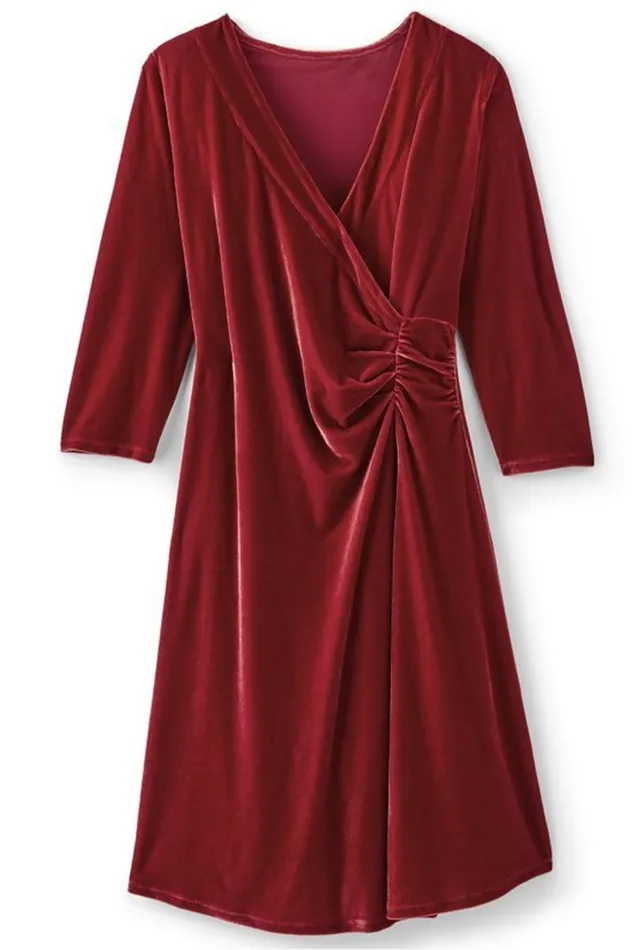 Women Velvet Hyannis Dress Red Dahlia Soft Surroundings Dresses Women Velvet Hyannis Dress Red Dahlia Soft Surroundings Dresses