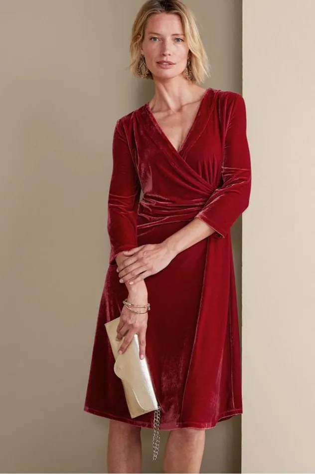 Women Velvet Hyannis Dress Red Dahlia Soft Surroundings Dresses Women Velvet Hyannis Dress Red Dahlia Soft Surroundings Dresses