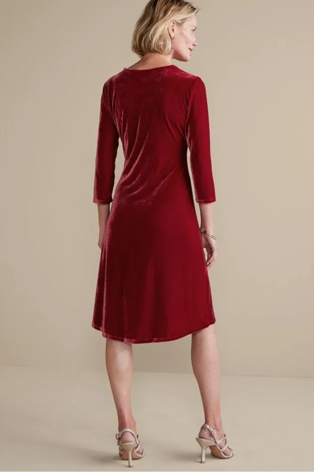Women Velvet Hyannis Dress Red Dahlia Soft Surroundings Dresses Women Velvet Hyannis Dress Red Dahlia Soft Surroundings Dresses