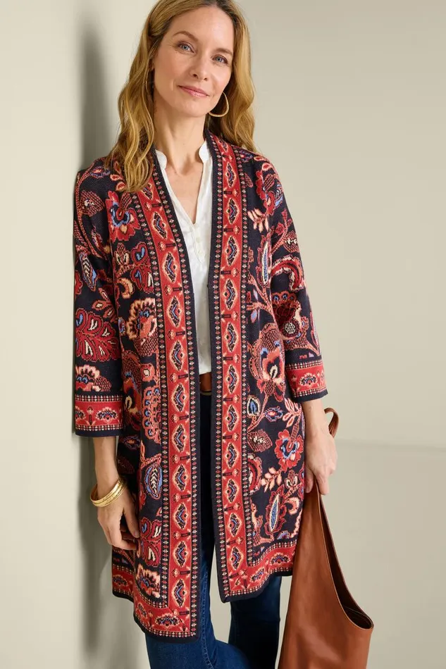Women Vitrine Jacquard Cardigan Fall Garden Soft Surroundings Tops Women Vitrine Jacquard Cardigan Fall Garden Soft Surroundings Tops