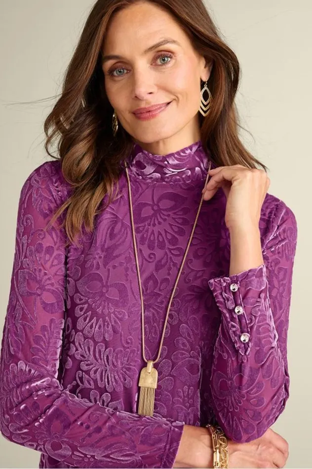 Women Walden Velvet Turtleneck Frozen Fjord Soft Surroundings Tops Women Walden Velvet Turtleneck Frozen Fjord Soft Surroundings Tops