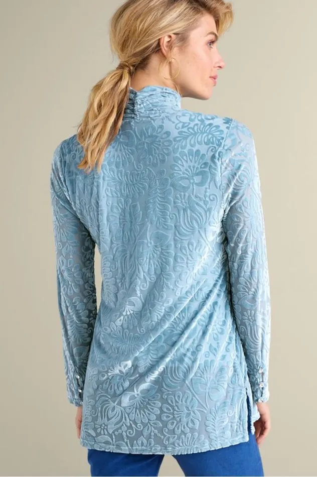 Women Walden Velvet Turtleneck Frozen Fjord Soft Surroundings Tops Women Walden Velvet Turtleneck Frozen Fjord Soft Surroundings Tops