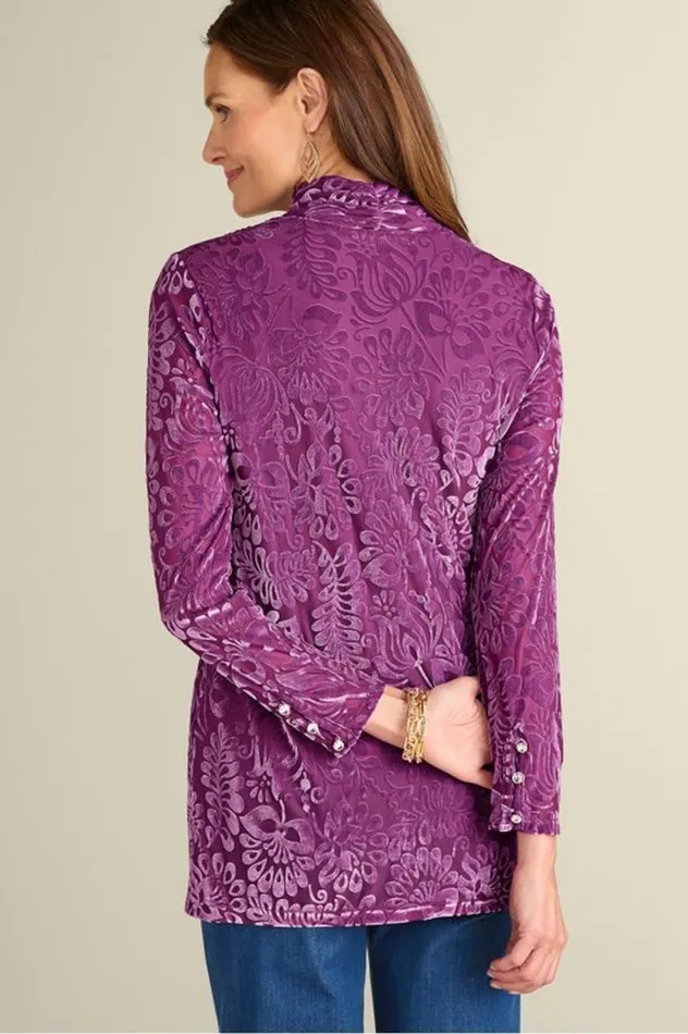 Women Walden Velvet Turtleneck Frozen Fjord Soft Surroundings Tops Women Walden Velvet Turtleneck Frozen Fjord Soft Surroundings Tops