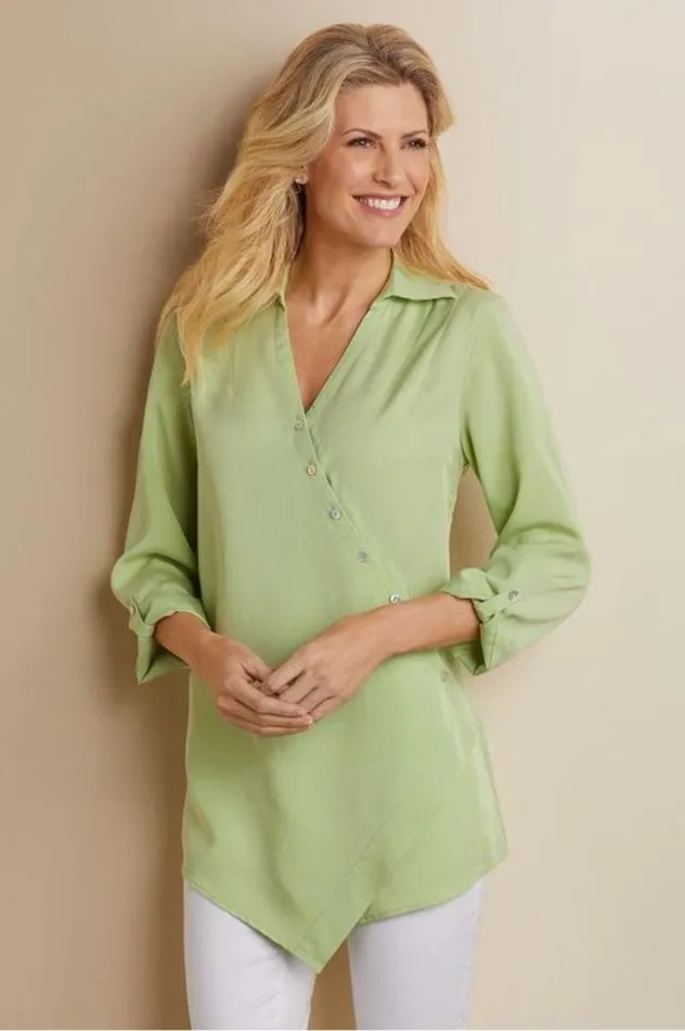 Women Washed Tencel Tunic Light Wash Denim Soft Surroundings Tops Women Washed Tencel Tunic Light Wash Denim Soft Surroundings Tops