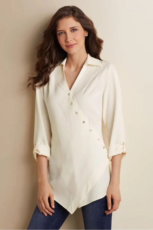 Women Washed Tencel Tunic Light Wash Denim Soft Surroundings Tops Women Washed Tencel Tunic Light Wash Denim Soft Surroundings Tops