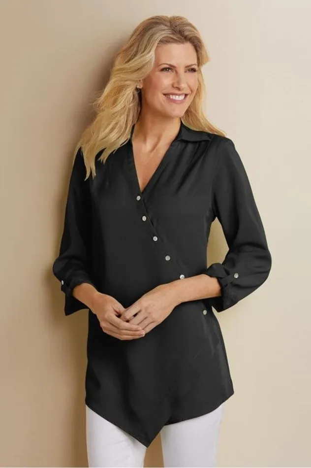 Women Washed Tencel Tunic Light Wash Denim Soft Surroundings Tops Women Washed Tencel Tunic Light Wash Denim Soft Surroundings Tops