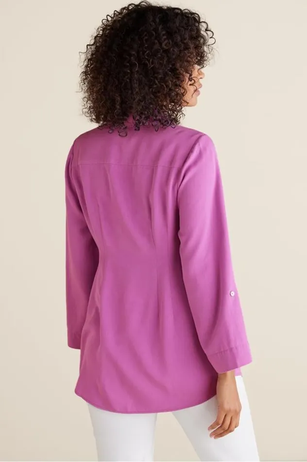 Women Washed Tencel Tunic Light Wash Denim Soft Surroundings Tops Women Washed Tencel Tunic Light Wash Denim Soft Surroundings Tops