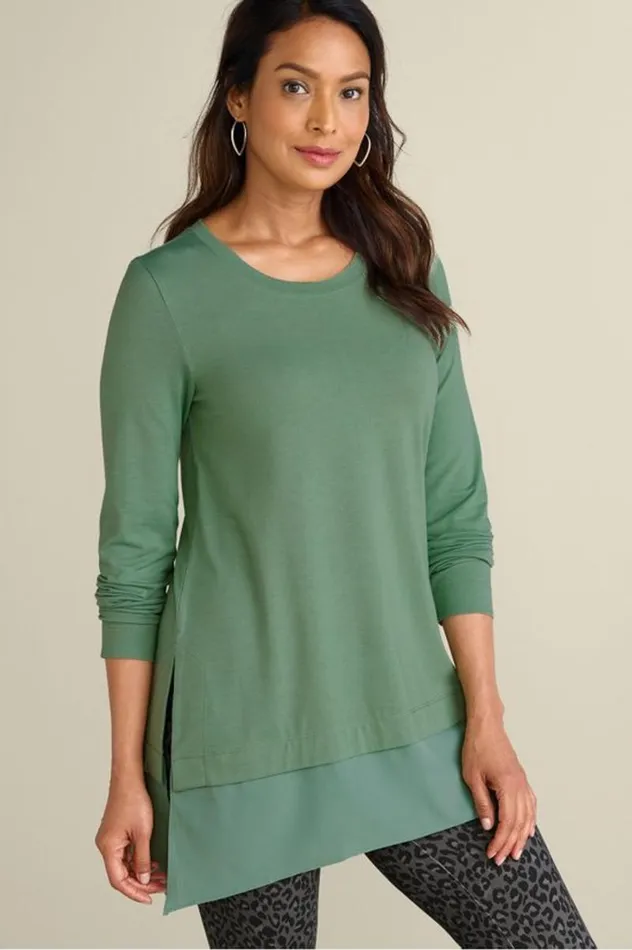 Women Willa Layered Tunic Black Soft Surroundings Tops
