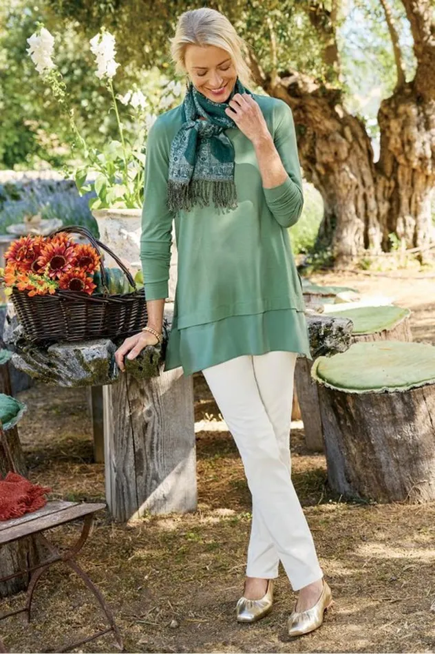 Women Willa Layered Tunic Black Soft Surroundings Tops Women Willa Layered Tunic Black Soft Surroundings Tops