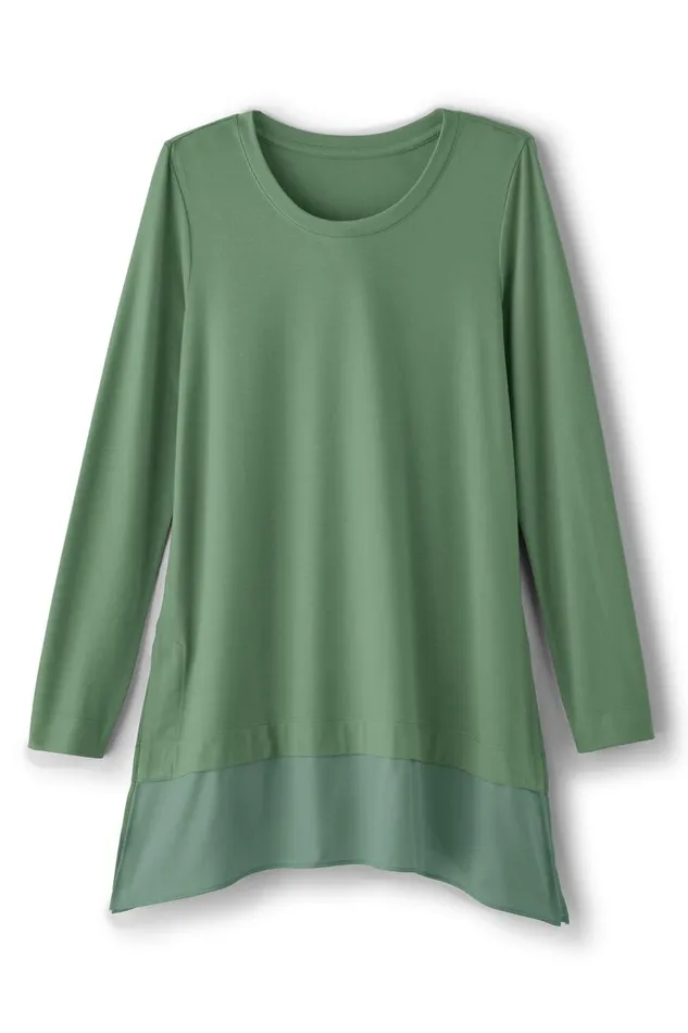 Women Willa Layered Tunic Black Soft Surroundings Tops Women Willa Layered Tunic Black Soft Surroundings Tops