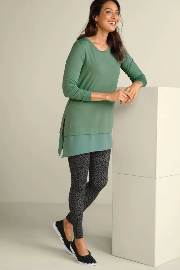 Women Willa Layered Tunic Black Soft Surroundings Tops Women Willa Layered Tunic Black Soft Surroundings Tops