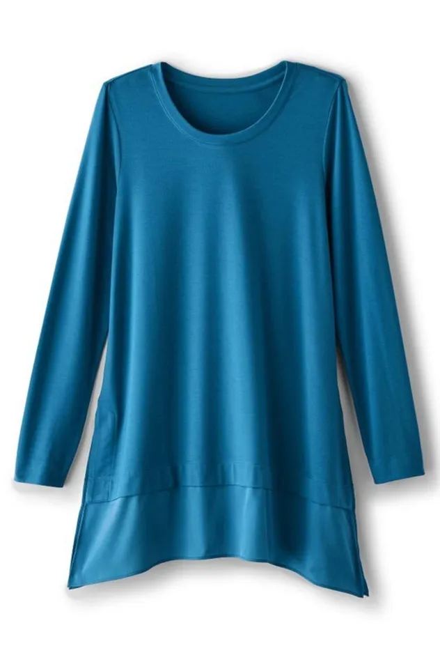 Women Willa Layered Tunic Black Soft Surroundings Tops Women Willa Layered Tunic Black Soft Surroundings Tops