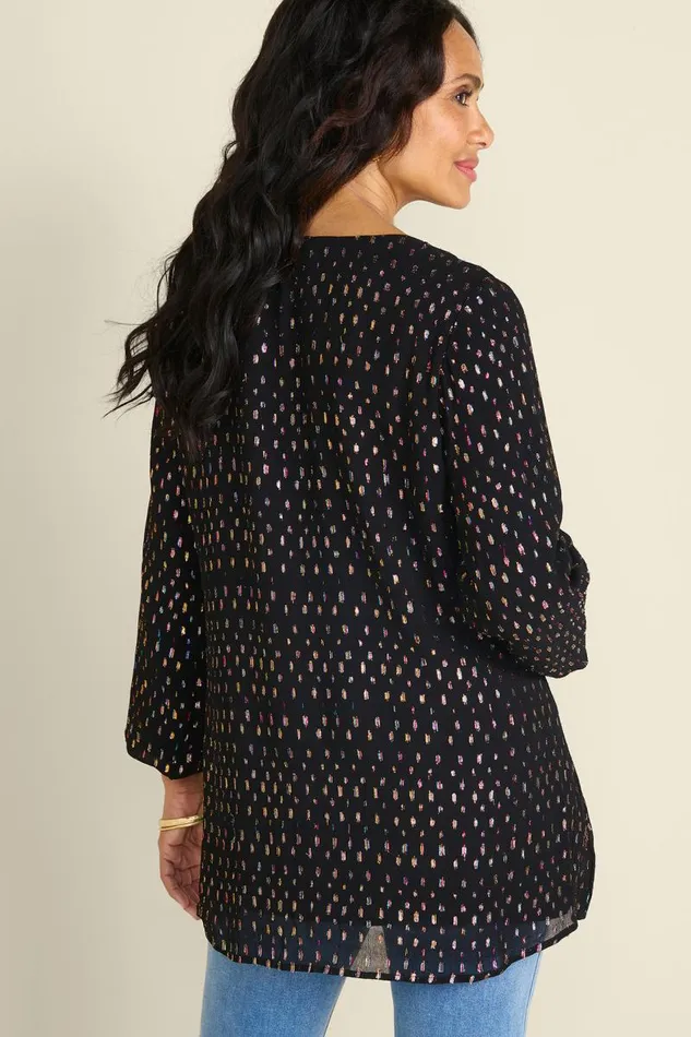 Women Wynn Shimmer Tunic Black Soft Surroundings Tops Women Wynn Shimmer Tunic Black Soft Surroundings Tops