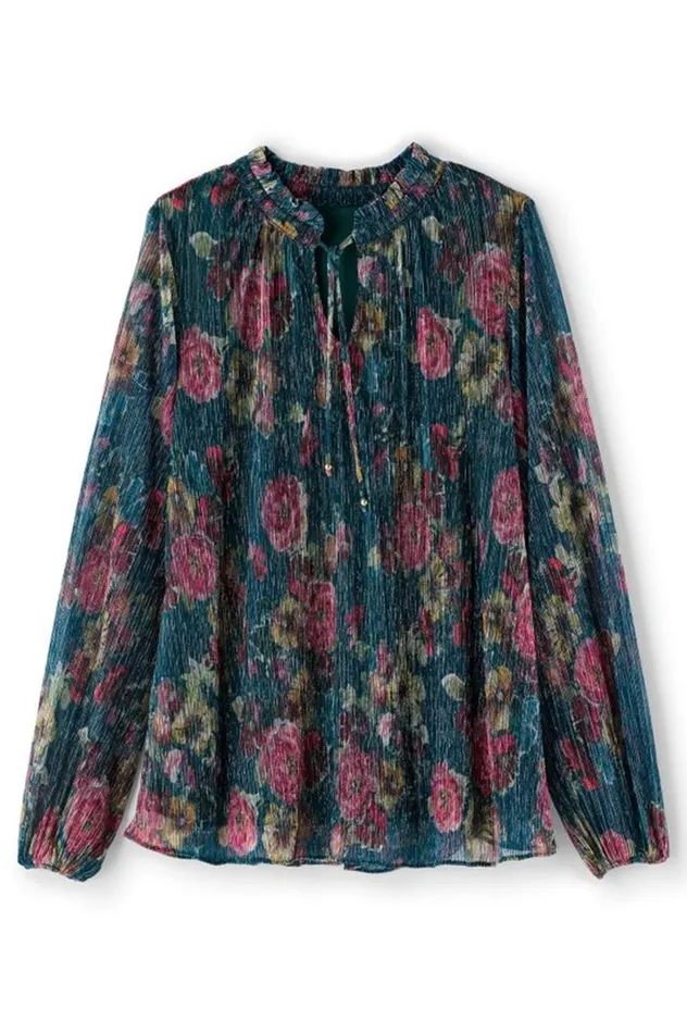 Women Yvonne Shimmer Top Evalynn Garden Soft Surroundings Tops Women Yvonne Shimmer Top Evalynn Garden Soft Surroundings Tops