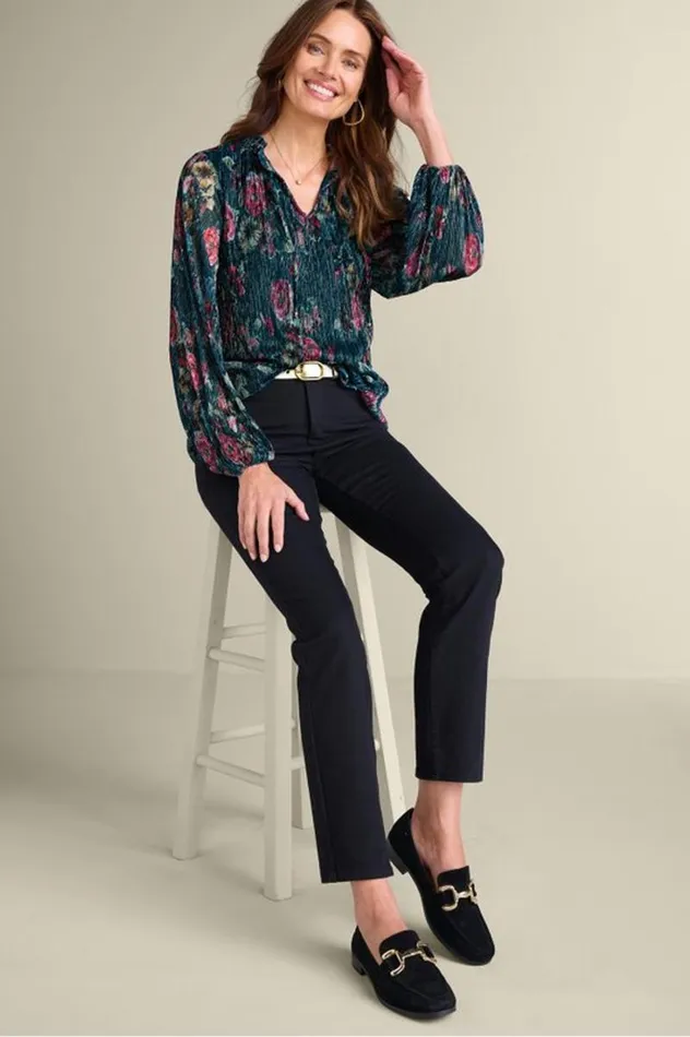 Women Yvonne Shimmer Top Evalynn Garden Soft Surroundings Tops Women Yvonne Shimmer Top Evalynn Garden Soft Surroundings Tops