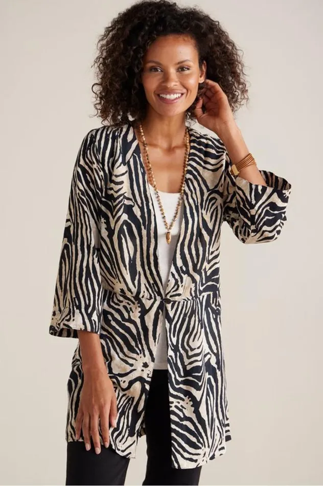 Women Zella Topper Brown Zebra Soft Surroundings Toppers