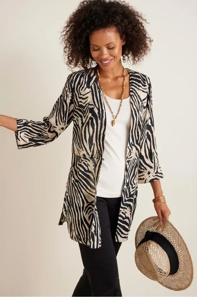 Women Zella Topper Brown Zebra Soft Surroundings Toppers Women Zella Topper Brown Zebra Soft Surroundings Toppers