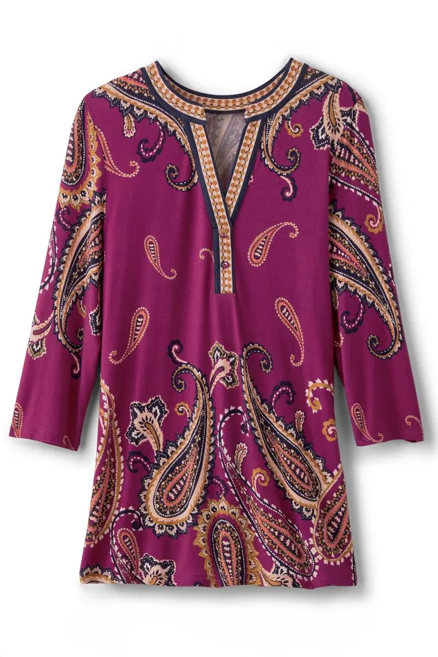 Women Zennia Printed Tunic Osteria Scarf Soft Surroundings Tops Women Zennia Printed Tunic Osteria Scarf Soft Surroundings Tops
