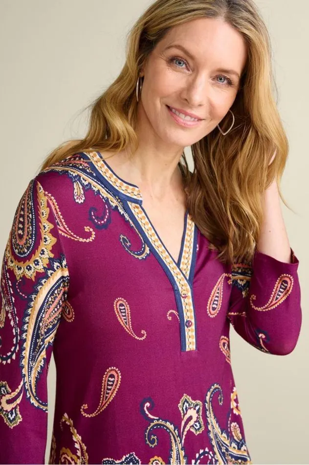 Women Zennia Printed Tunic Osteria Scarf Soft Surroundings Tops Women Zennia Printed Tunic Osteria Scarf Soft Surroundings Tops