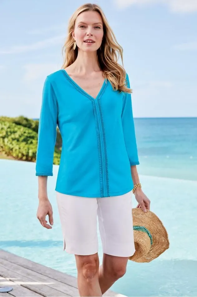 Women Zoey Tee Sunkist Coral Soft Surroundings Tops Women Zoey Tee Sunkist Coral Soft Surroundings Tops