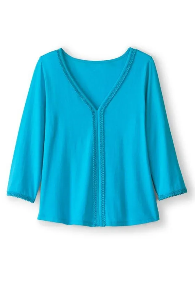 Women Zoey Tee Sunkist Coral Soft Surroundings Tops Women Zoey Tee Sunkist Coral Soft Surroundings Tops