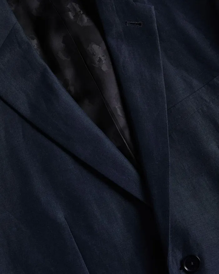 Wool And Linen Blazer Navy Men Ted Baker Clothing Wool And Linen Blazer Navy Men Ted Baker Clothing