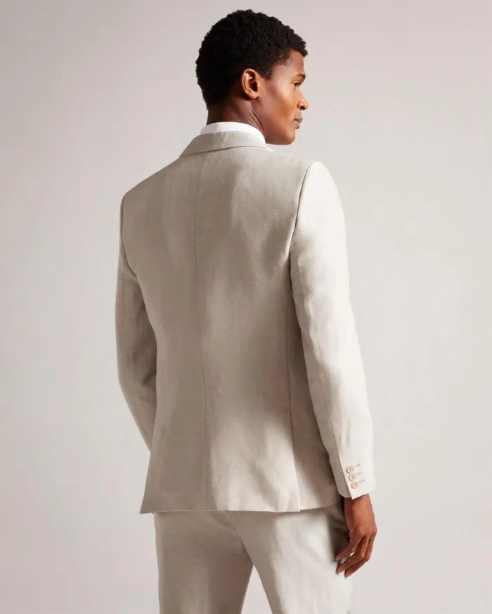 Wool And Linen Blazer Stone Men Ted Baker Clothing Wool And Linen Blazer Stone Men Ted Baker Clothing