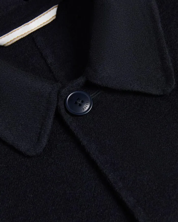 Wool Blend Collared Jacket Navy Men Ted Baker Coats and Jackets Wool Blend Collared Jacket Navy Men Ted Baker Coats and Jackets