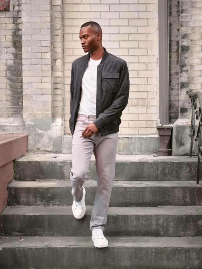 Wooster In Circular Grey Jean Men Blank NYC Jeans